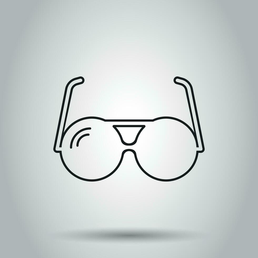 Sunglass icon. Vector illustration on isolated background. Business concept eyewear pictogram.