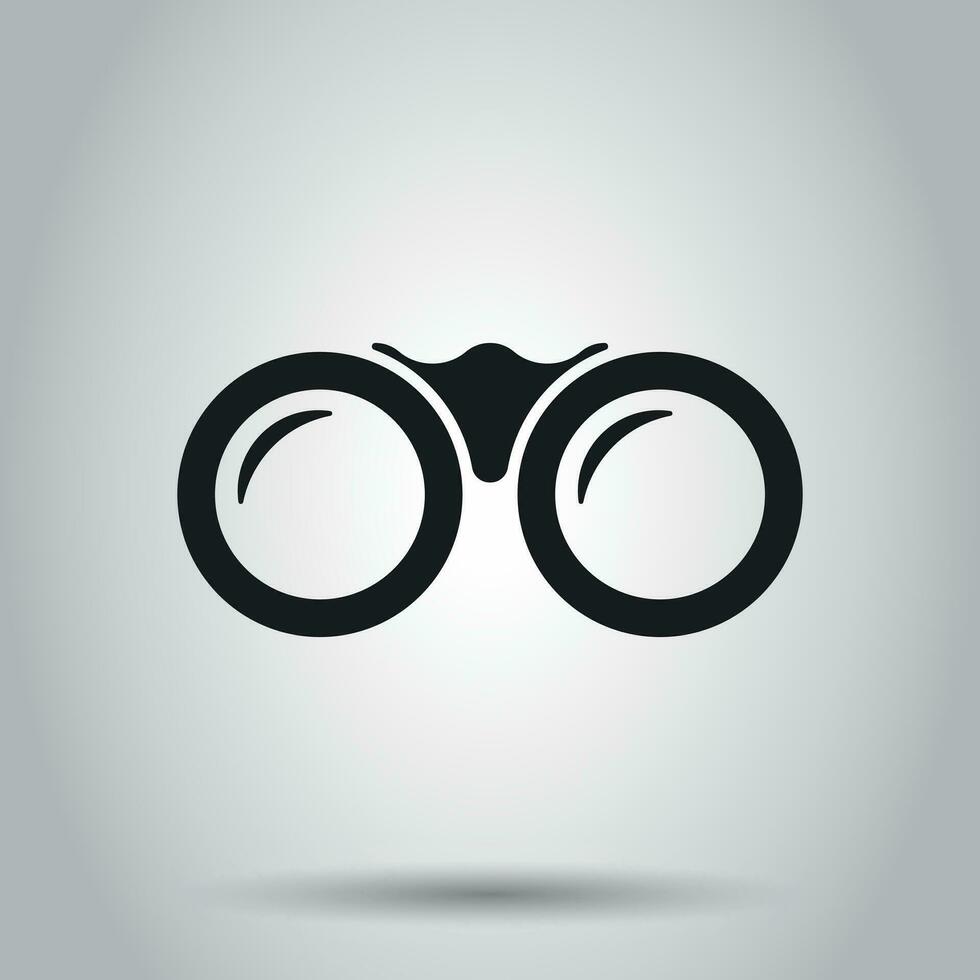 Binocular icon. Vector illustration on isolated background. Business concept binoculars explore pictogram.