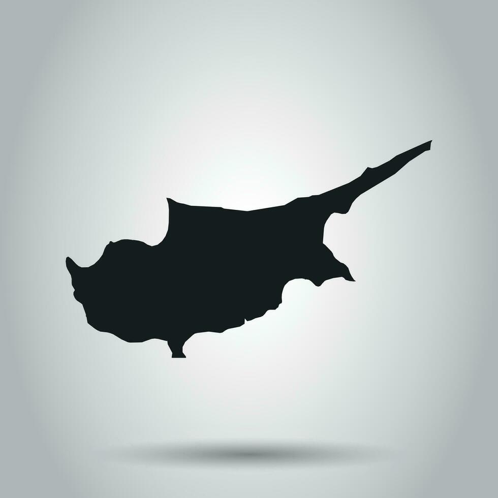 Cyprus vector map. Black icon on white background.