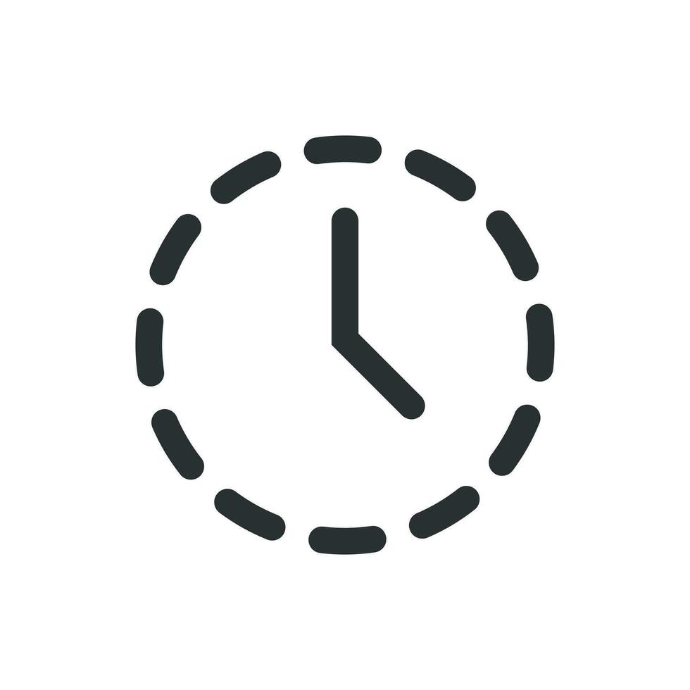 Clock time icon in flat style. Vector illustration. Business concept clock timer pictogram.