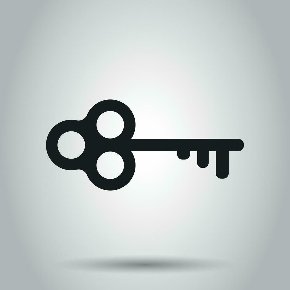 llave vector icono. llave plano ilustración.