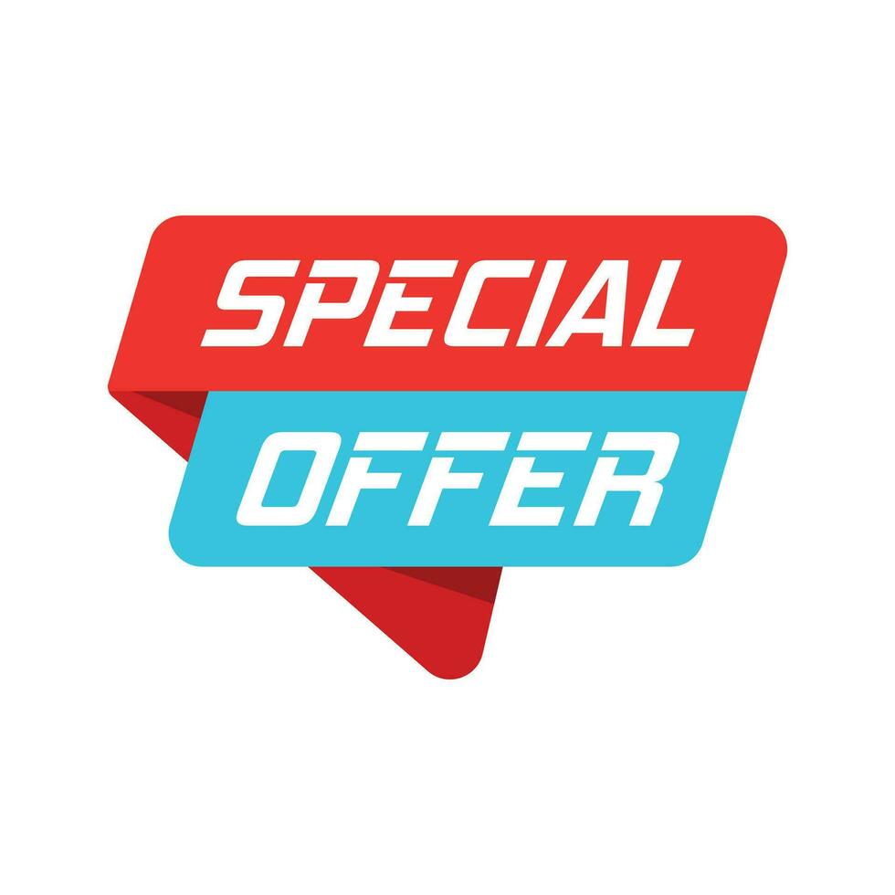 Special offer banner badge icon. Vector illustration. Business concept special offer pictogram.