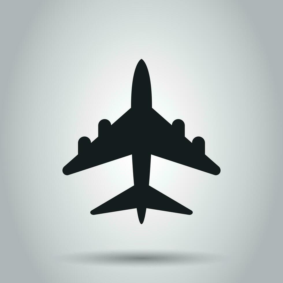 avión firmar vector icono. aeropuerto avión ilustración. negocio concepto sencillo plano pictograma.