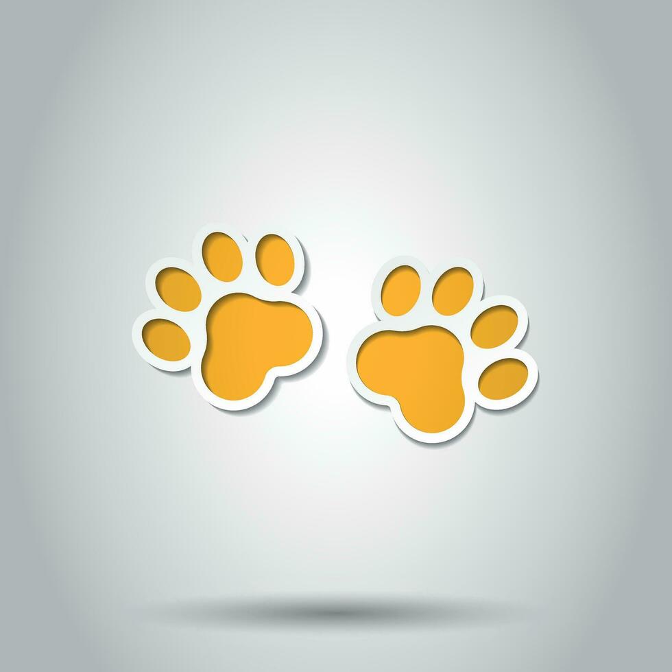 pata impresión animal icono. vector ilustración en aislado antecedentes. negocio concepto perro o gato huella pictograma.