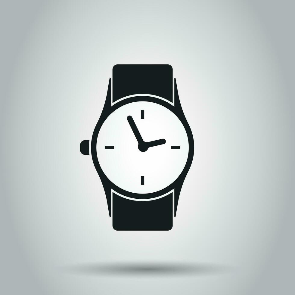 Clock watch icon. Vector illustration on isolated background. Business concept clock  pictogram.