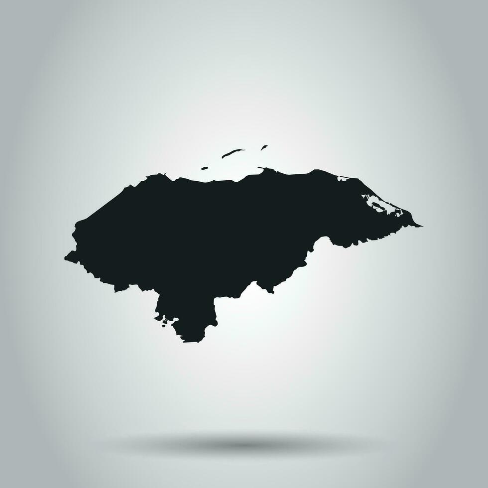 Honduras vector mapa. negro icono en blanco antecedentes.