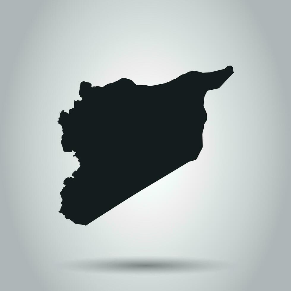 Siria vector mapa. negro icono en blanco antecedentes.