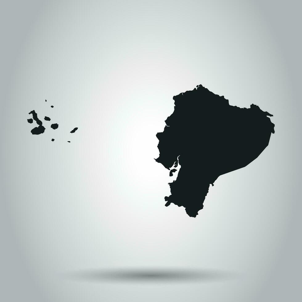 Ecuador vector map. Black icon on white background.