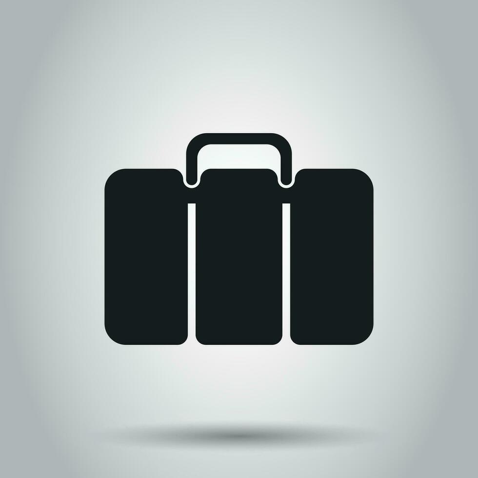 Suitcase box icon. Vector illustration on isolated background. Business concept luggage pictogram.