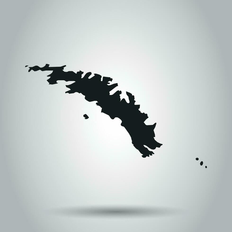 South Georgia vector map. Black icon on white background.