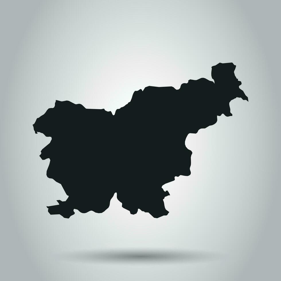 Slovenia vector map. Black icon on white background.