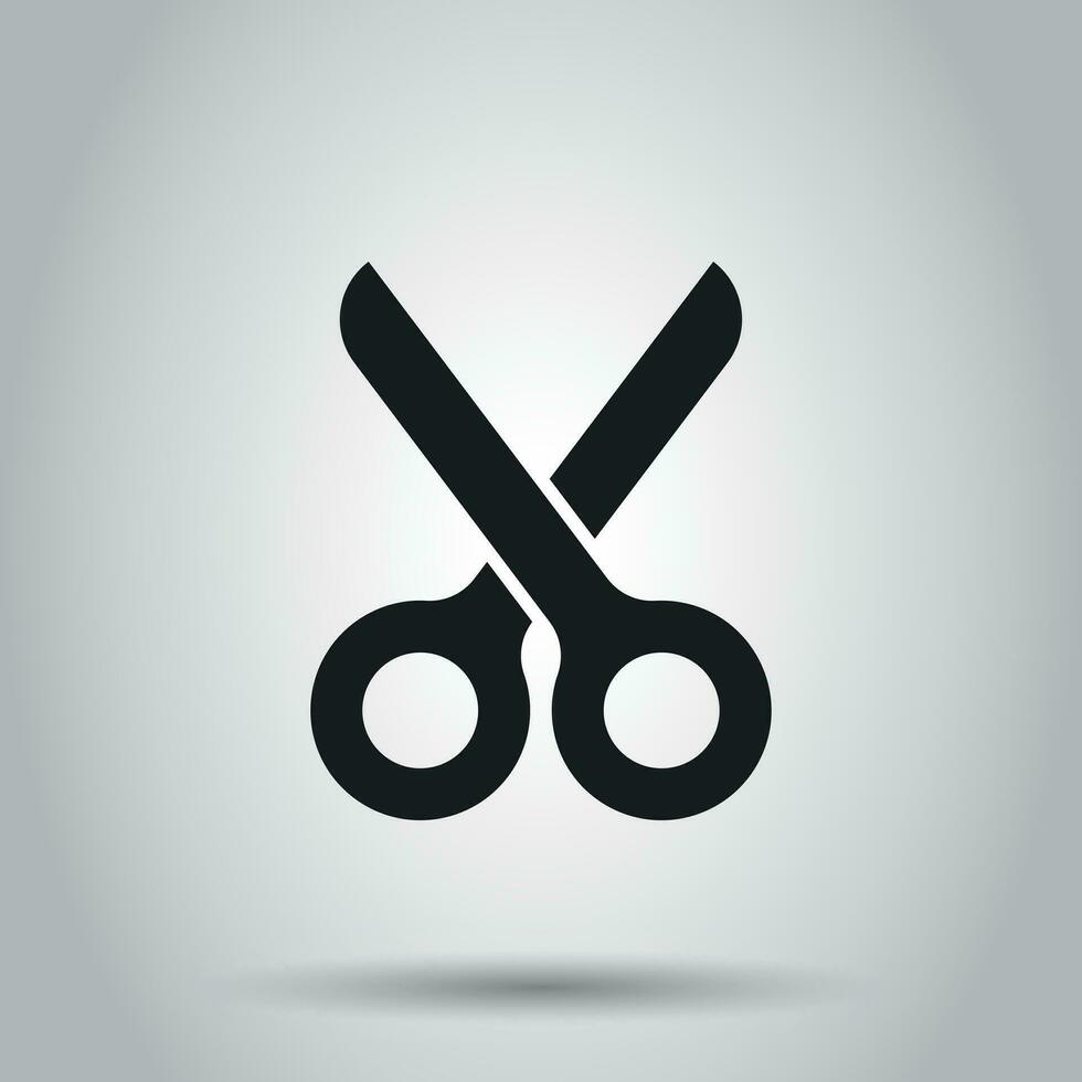 Scissors flat icon. Scissor vector illustration.