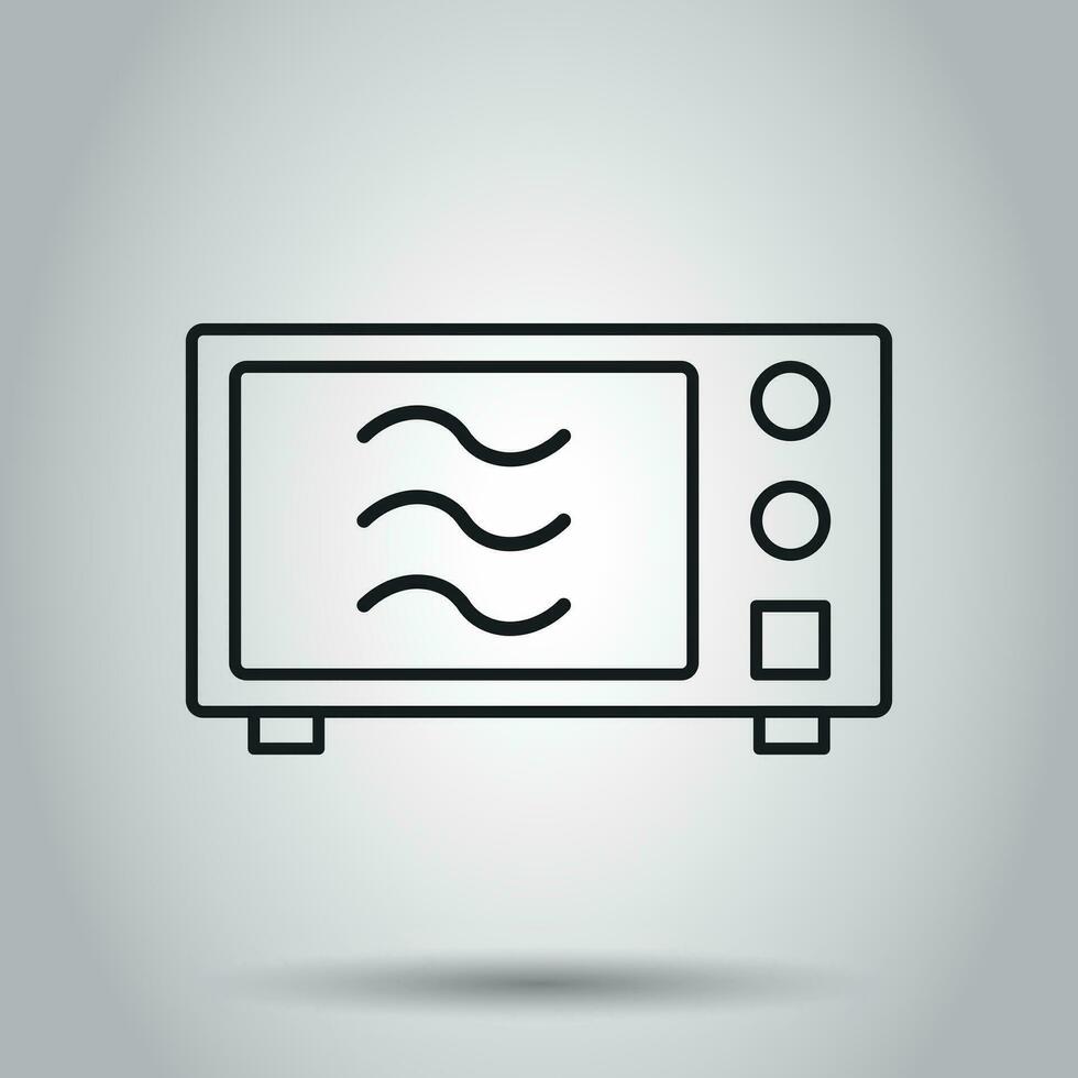 Microwave flat vector icon. Microwave oven symbol logo illustration. Business concept simple flat pictogram on isolated background.