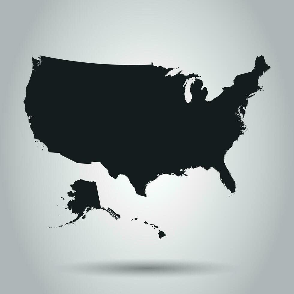 USA map icon. Business cartography concept United States of America pictogram. Vector illustration on white background.