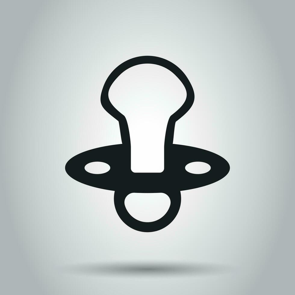 Baby pacifier icon. Child toy nipple vector illustration.