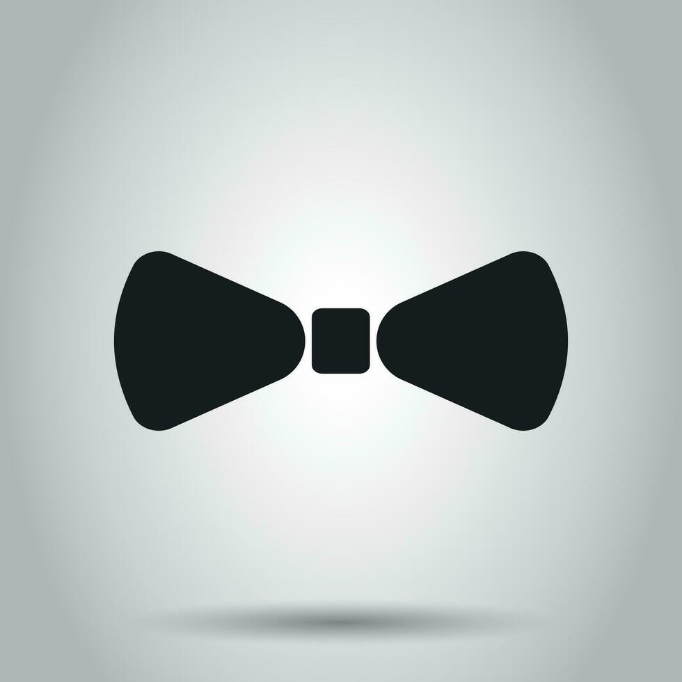 Bow tie flat icon. Necktie vector illustration.