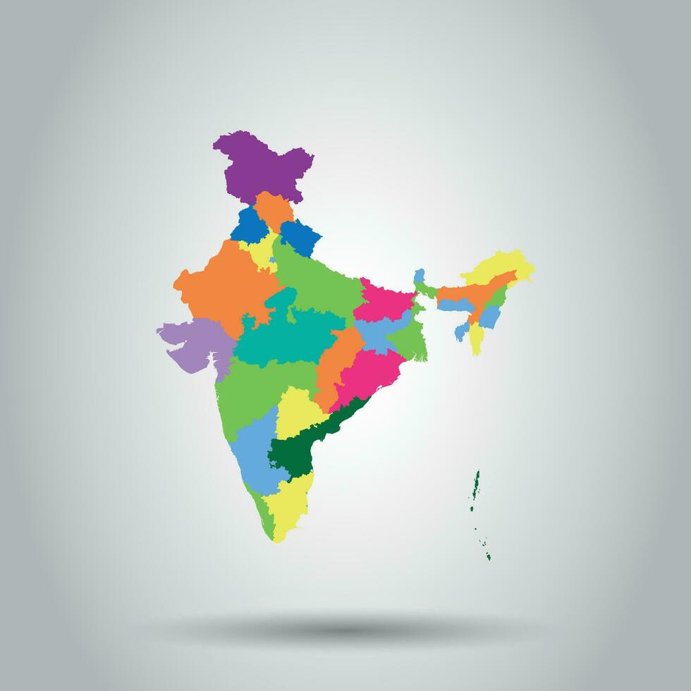 India map icon. Business cartography concept India pictogram. Vector illustration.
