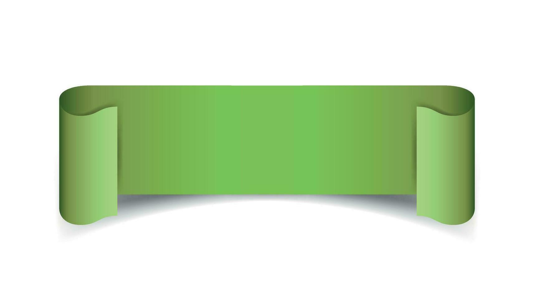 Empty ribbon vector icon. Blank sticker label on white background.