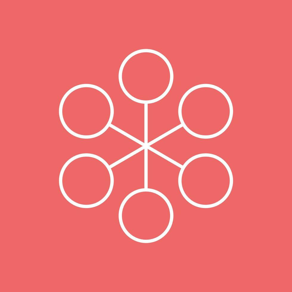 Structure simple flat icon. Vector illustration on red background.