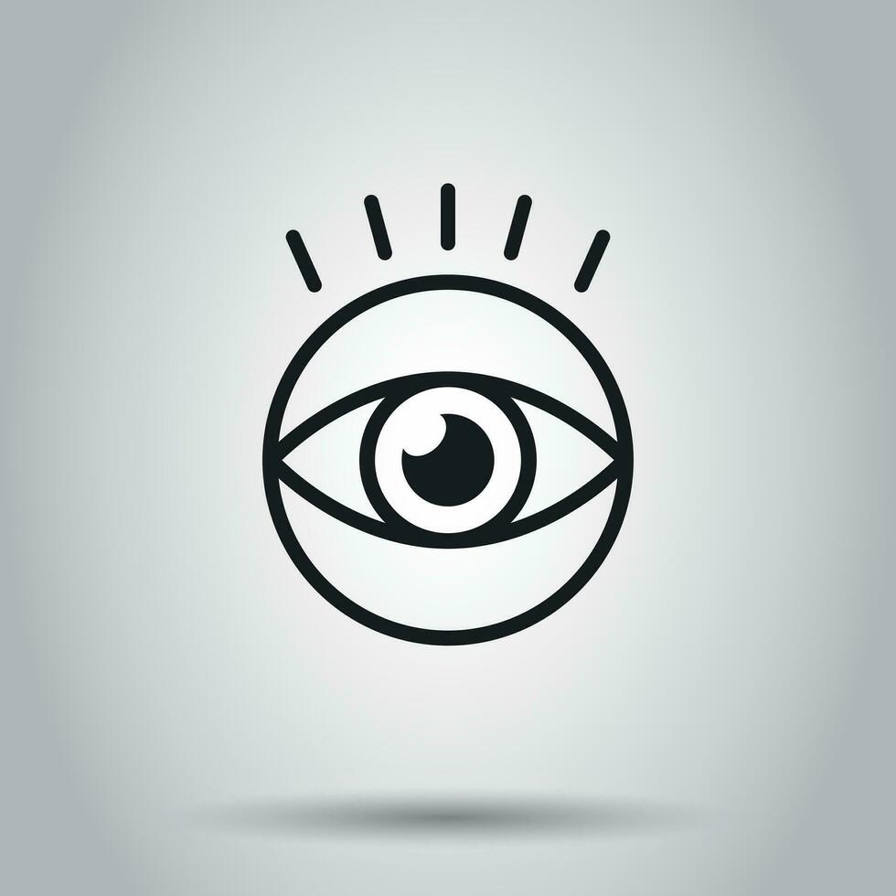 sencillo ojo icono. vector ilustración en aislado antecedentes. negocio concepto vista ojo pictograma.