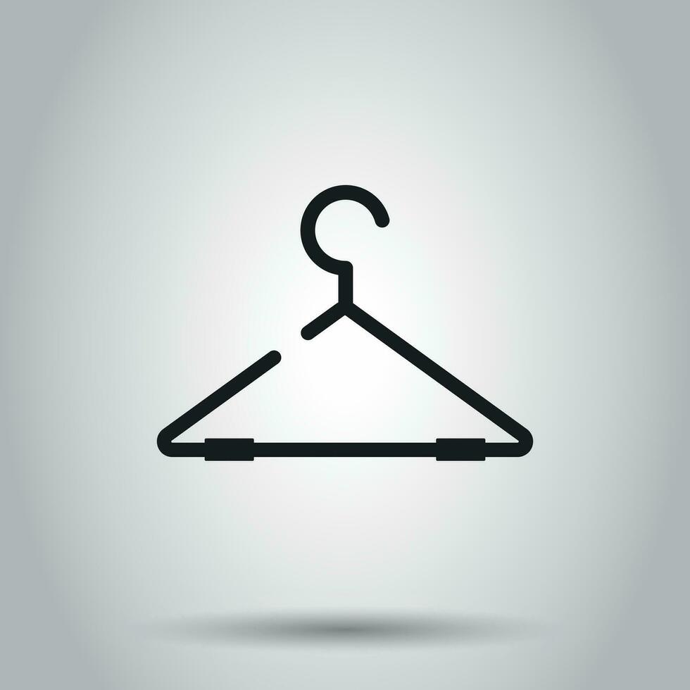 Hanger icon. Vector illustration on isolated background. Business concept wardrobe hander pictogram.