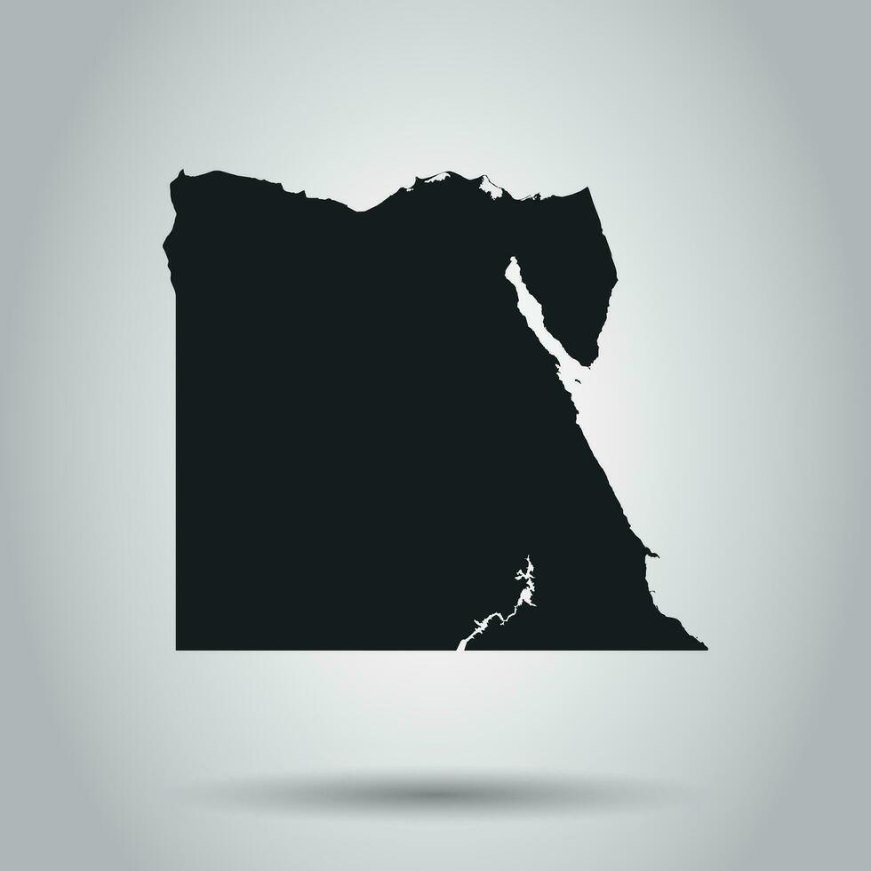 Egypt vector map. Black icon on white background.