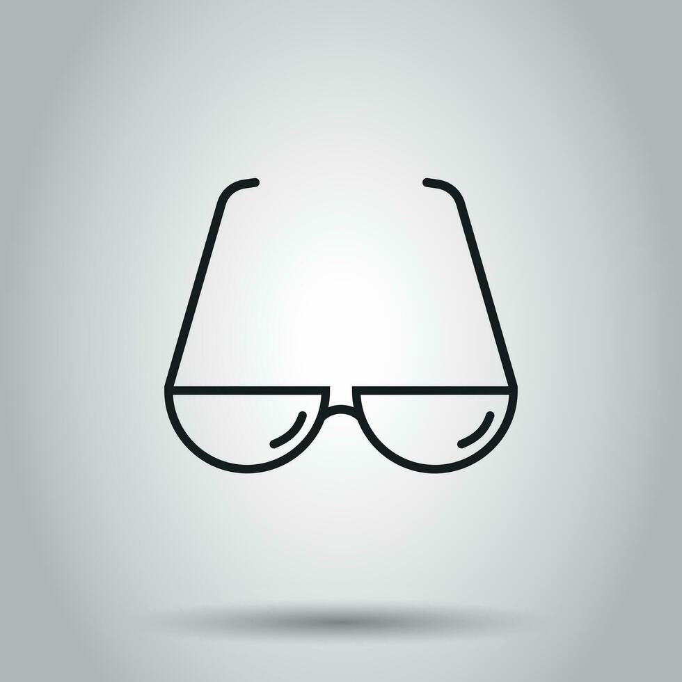 Sunglass icon. Vector illustration on isolated background. Business concept eyewear pictogram.