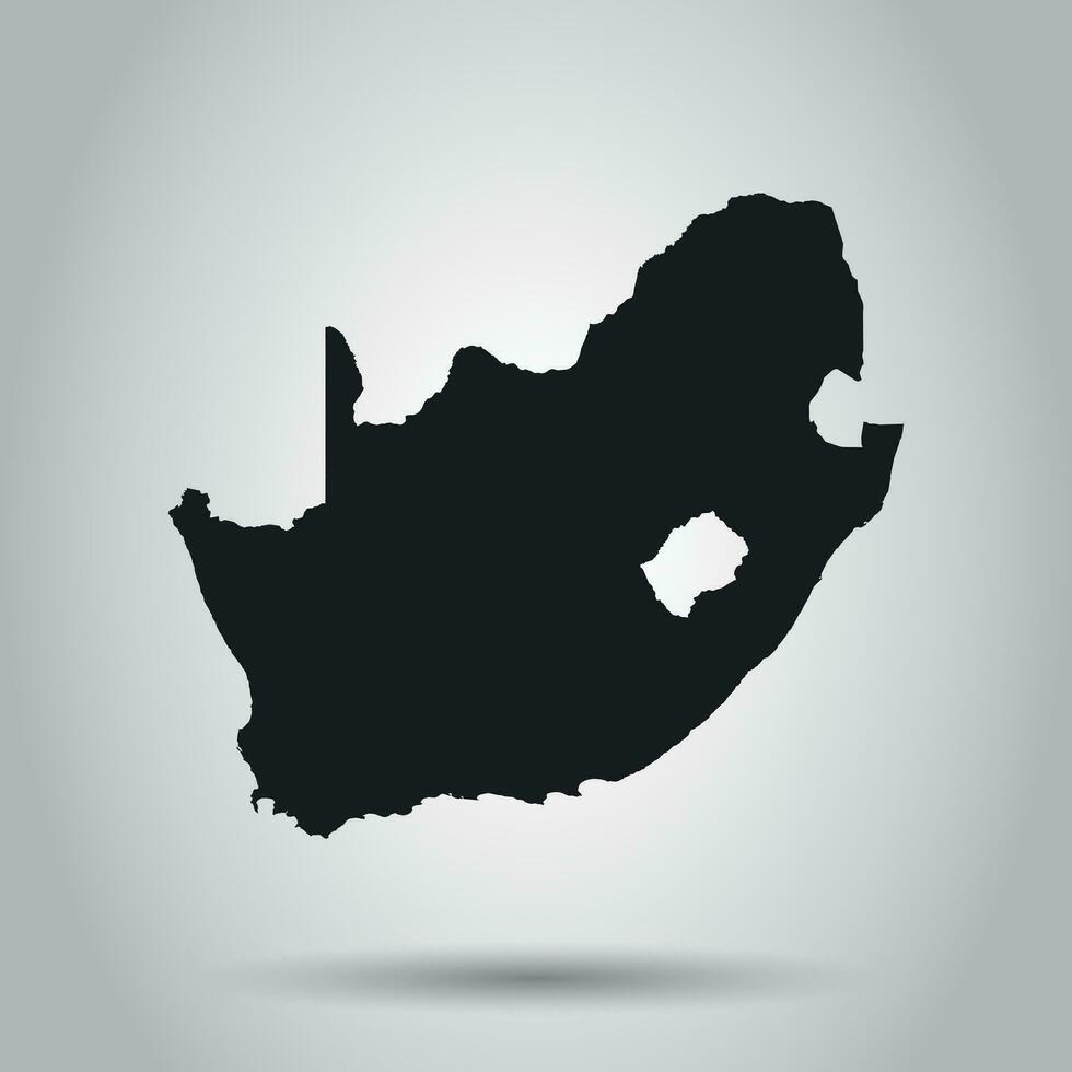 sur África vector mapa. negro icono en blanco antecedentes.