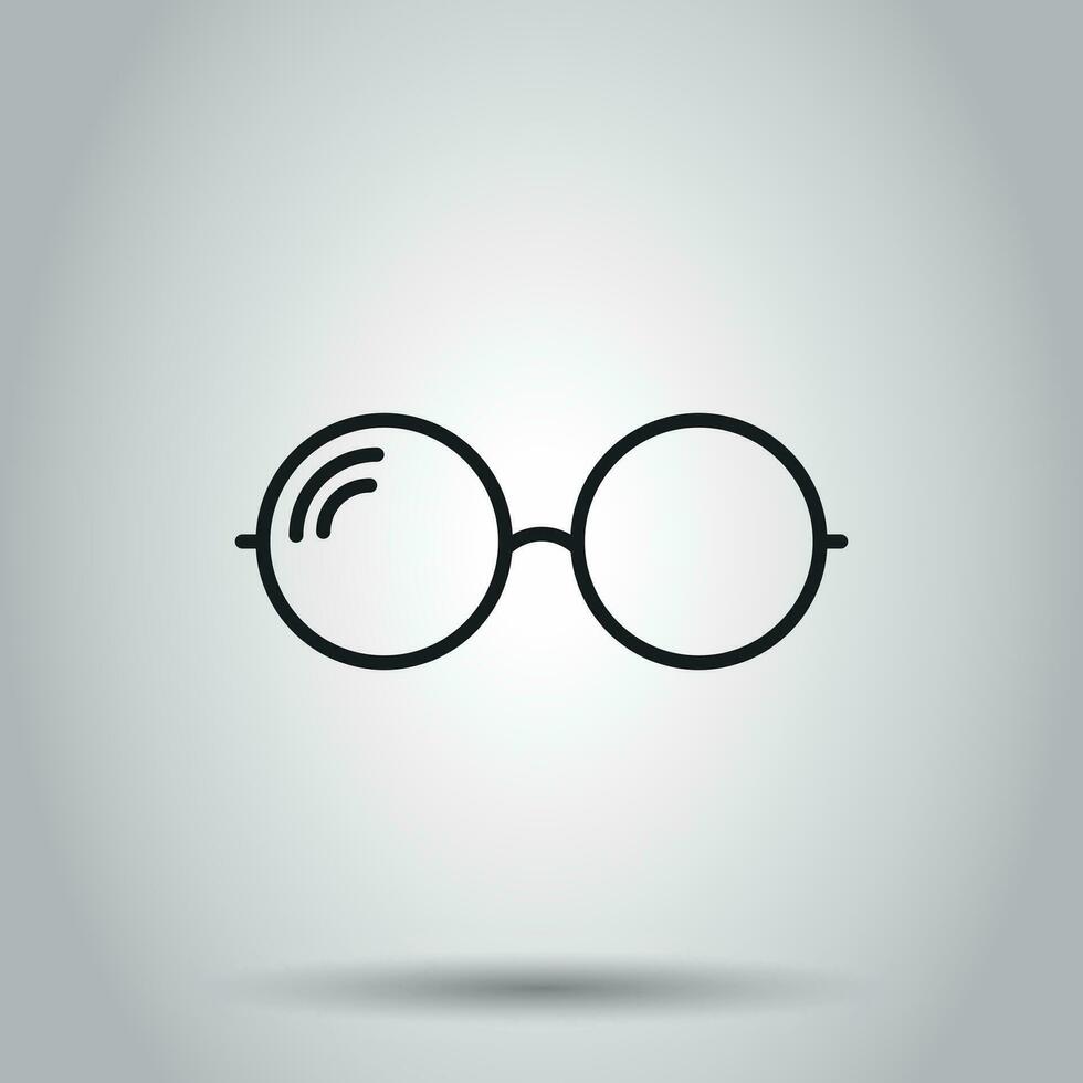 Sunglass icon. Vector illustration on isolated background. Business concept eyewear pictogram.