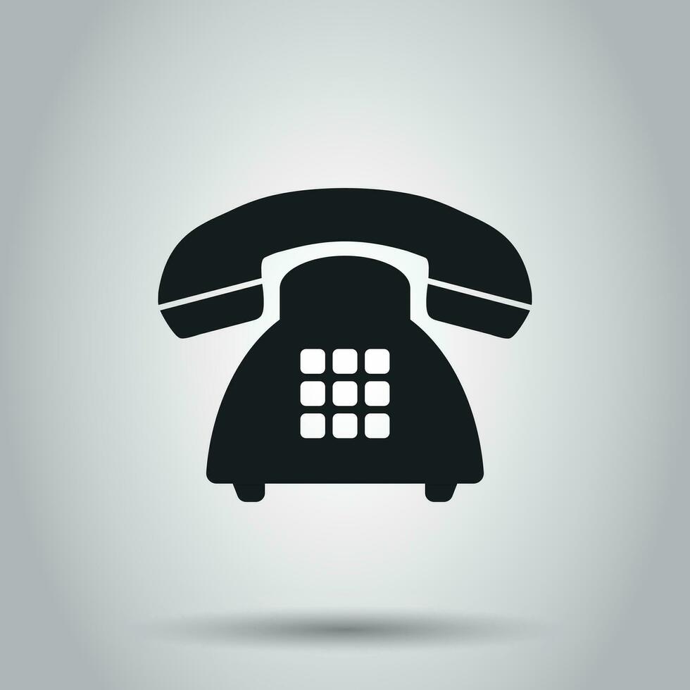 Phone icon. Vector illustration on isolated background. Business concept old telephone pictogram.