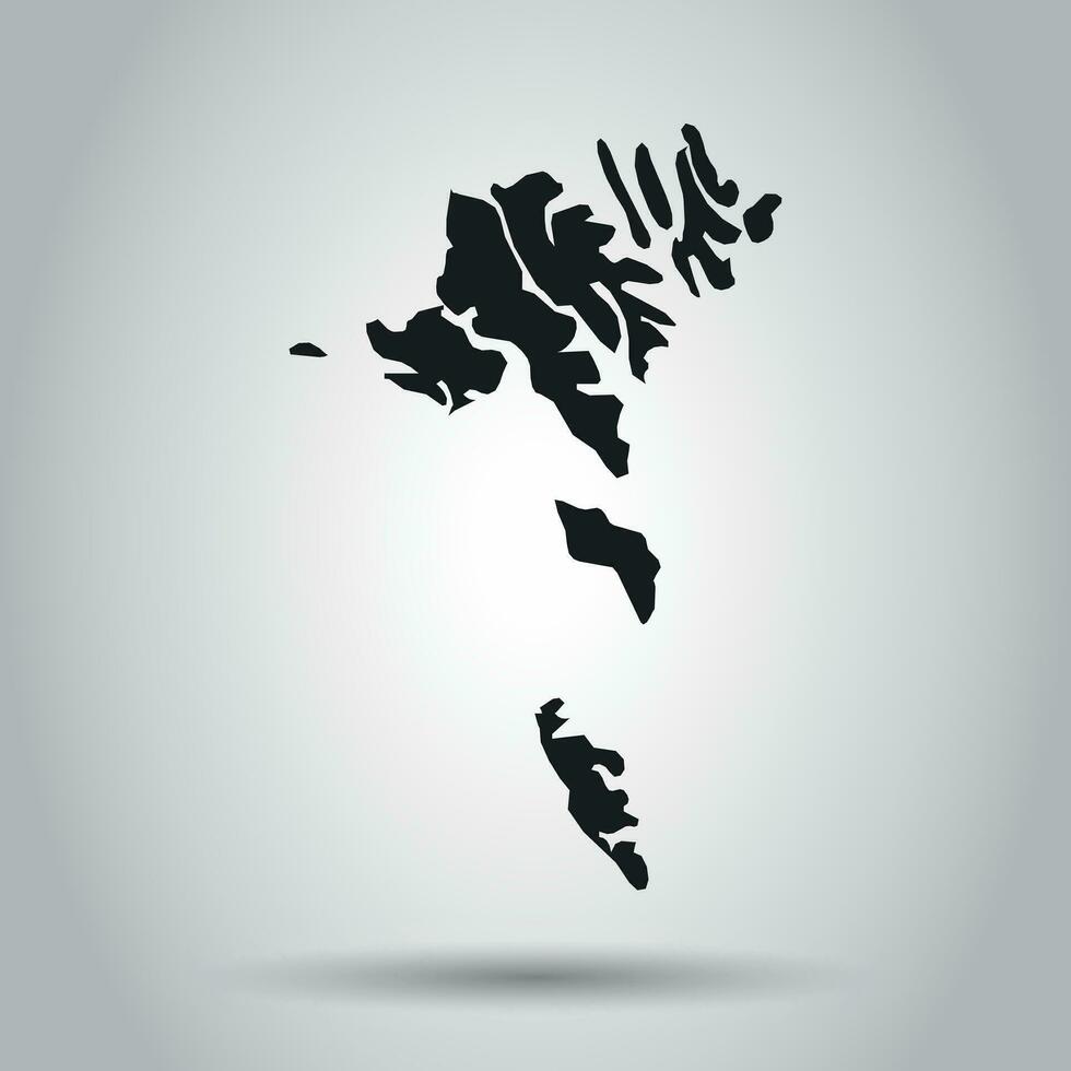 Faroe islands vector map black icon on white background 26160455