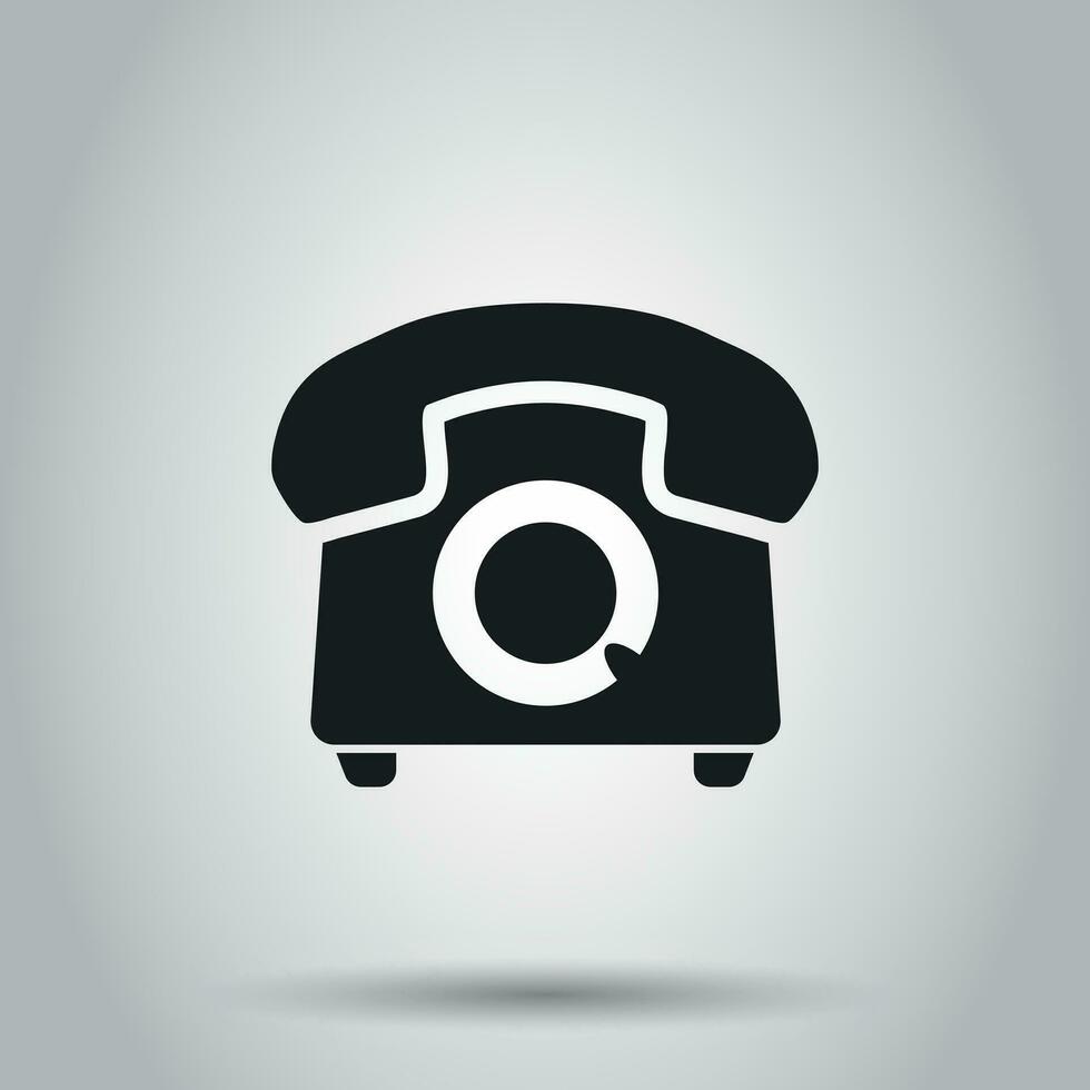 Phone icon. Vector illustration on isolated background. Business concept old telephone pictogram.