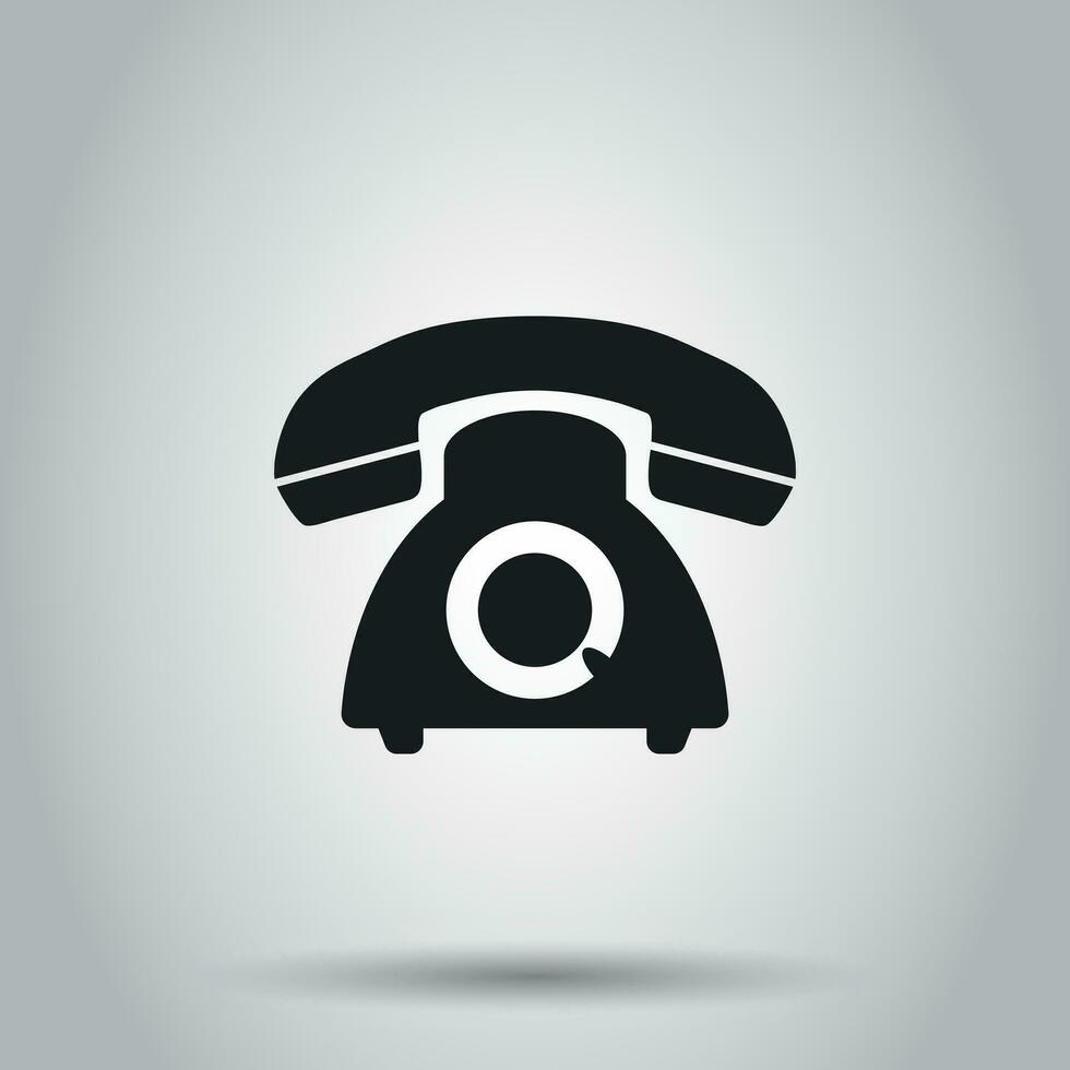 teléfono icono. vector ilustración en aislado antecedentes. negocio concepto antiguo teléfono pictograma.
