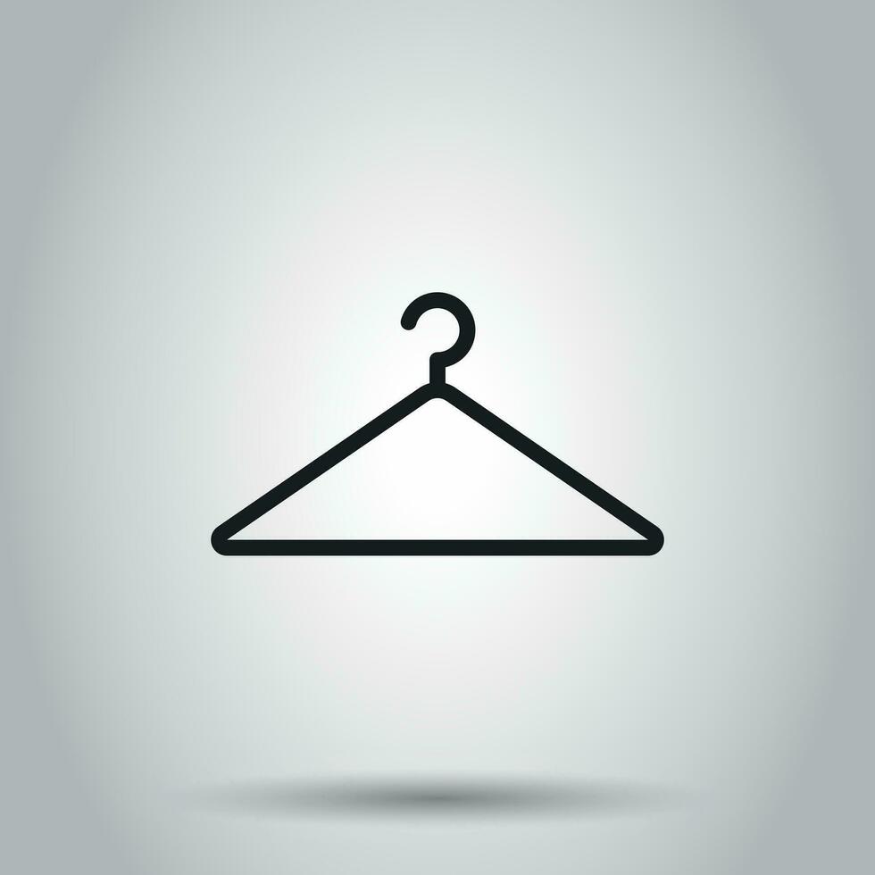 Hanger icon. Vector illustration on isolated background. Business concept wardrobe hander pictogram.