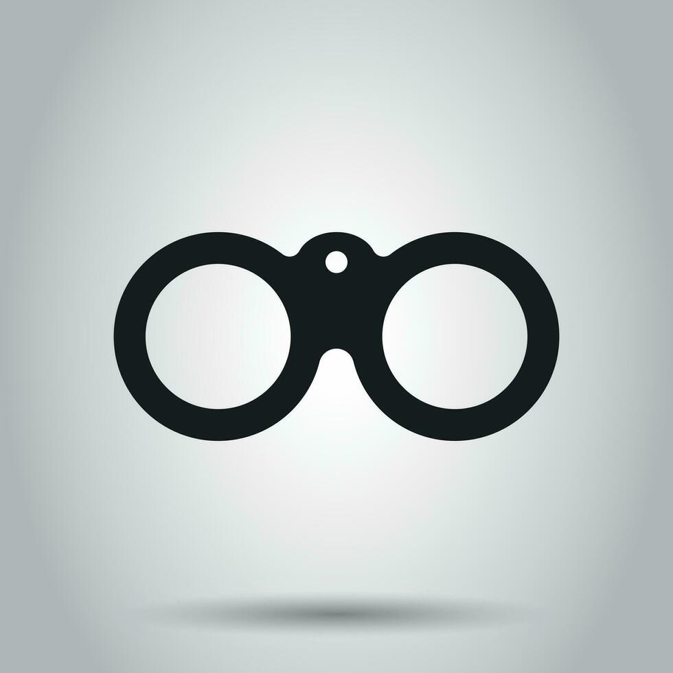 Binocular icon. Vector illustration on isolated background. Business concept binoculars explore pictogram.