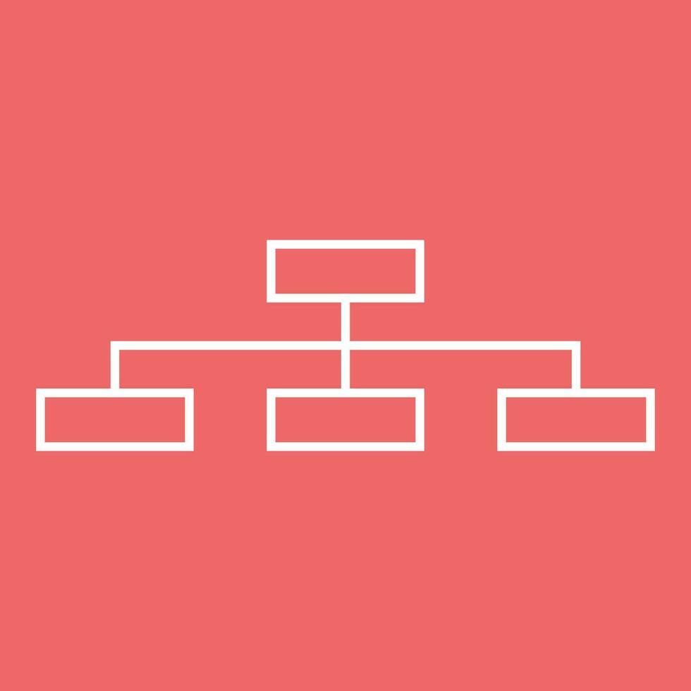 Structure simple flat icon. Vector illustration on red background.
