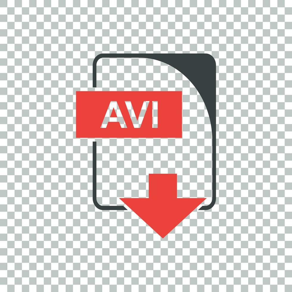 avi icono vector plano