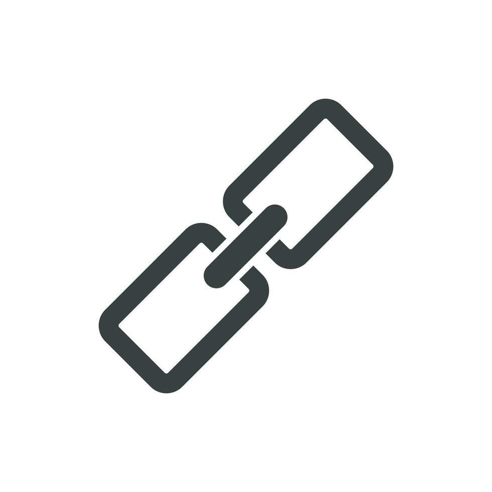 Chain Icon vector illustration in flat style isolated on white background. Connection symbol for web site design, logo, app, ui.