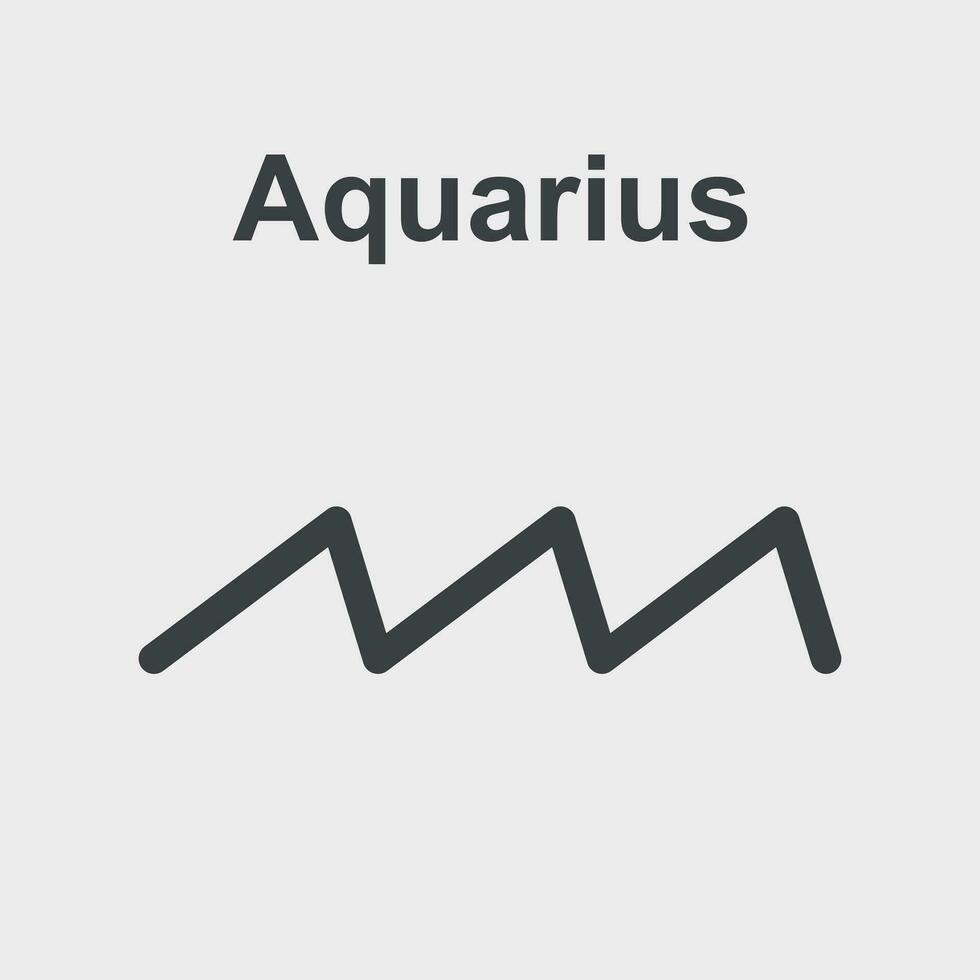 Acuario zodíaco signo. plano astrología vector ilustración en blanco antecedentes.