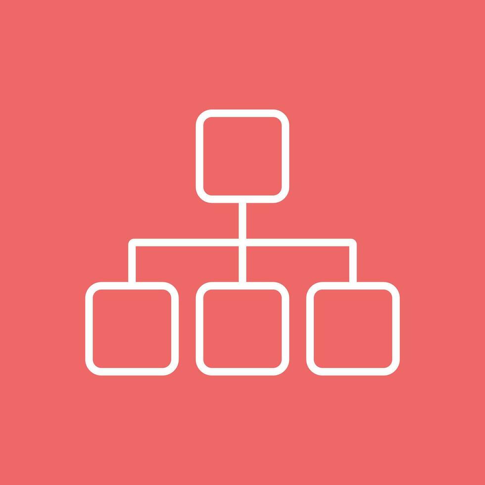Structure simple flat icon. Vector illustration on red background.
