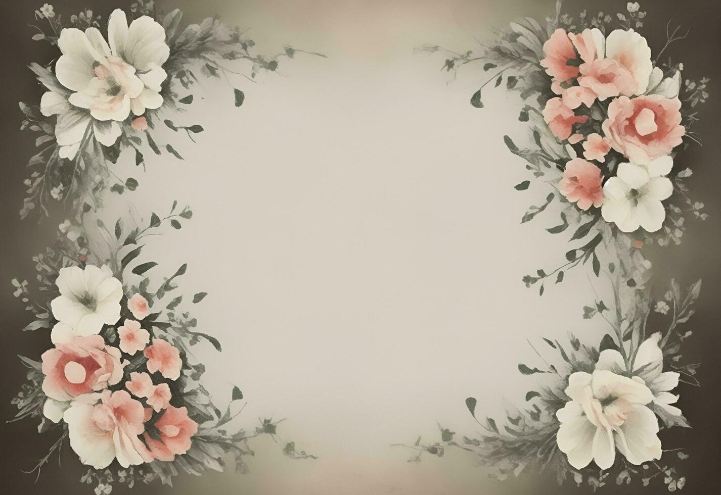 Artificial vintage style abstract print floral Background photo