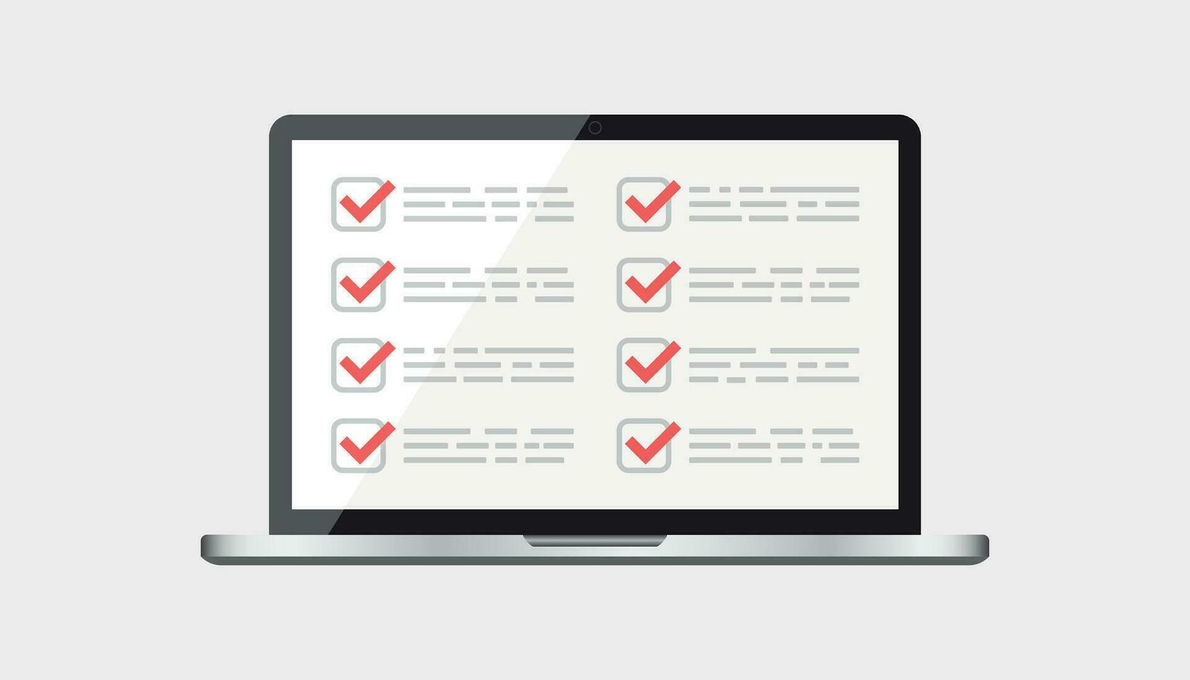 Businessman checklist with notebook. Check list icon flat vector illustration.