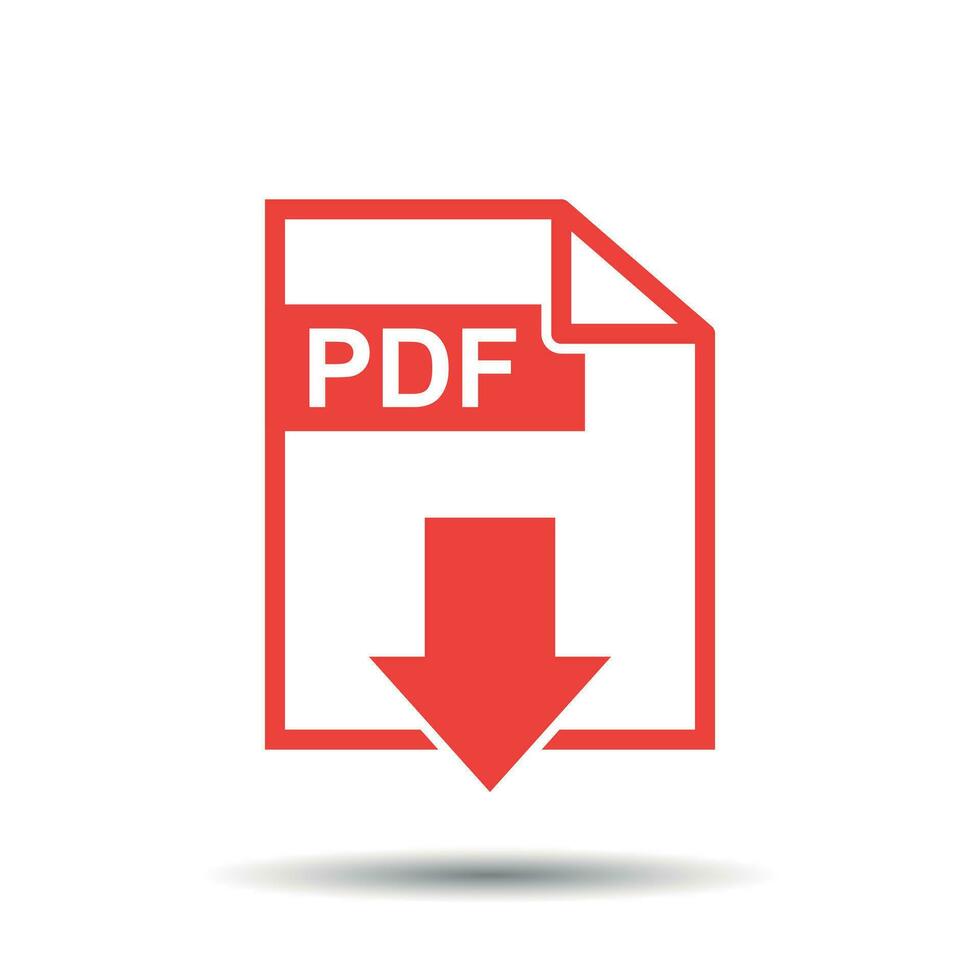 pdf descargar vector icono. sencillo plano pictograma para negocio, marketing, Internet concepto. vector ilustración en blanco antecedentes.