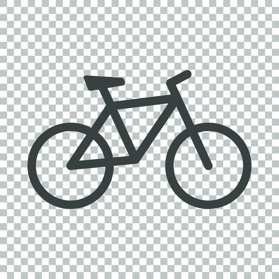 bicicleta icono en aislado antecedentes. bicicleta vector ilustración en plano estilo. íconos para diseño, sitio web.