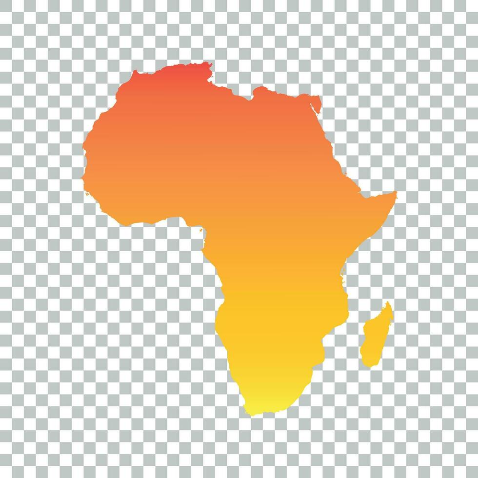 Africa map. Colorful orange vector illustration