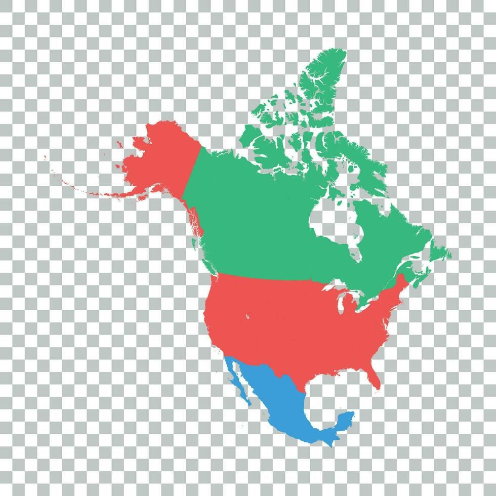 North America vector map