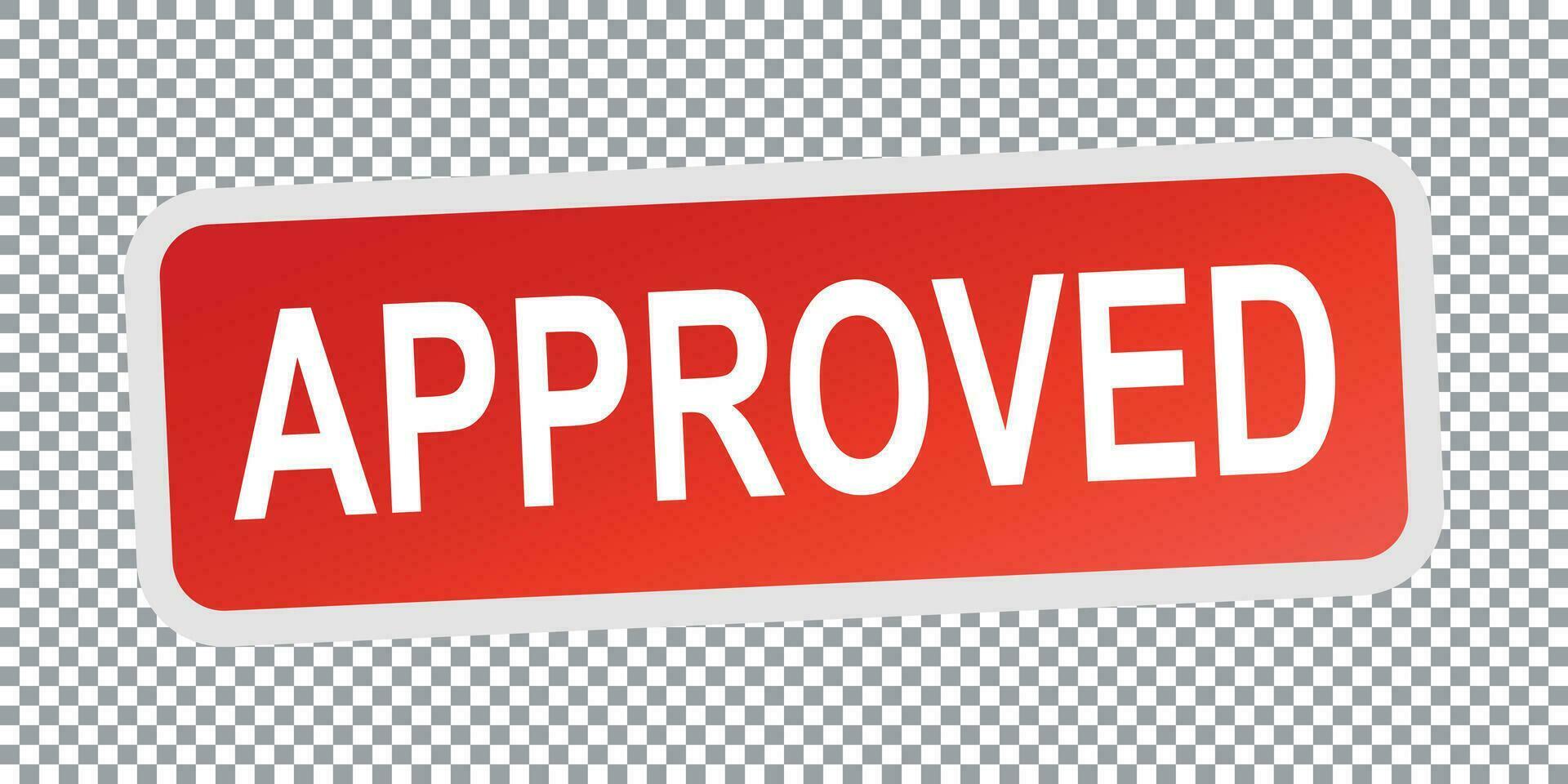 Approved sign. Flat vector illustration