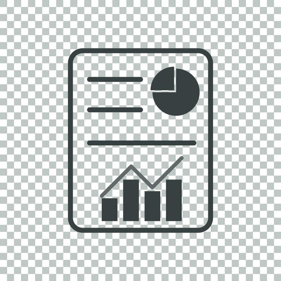 Business report. Flat vector illustration