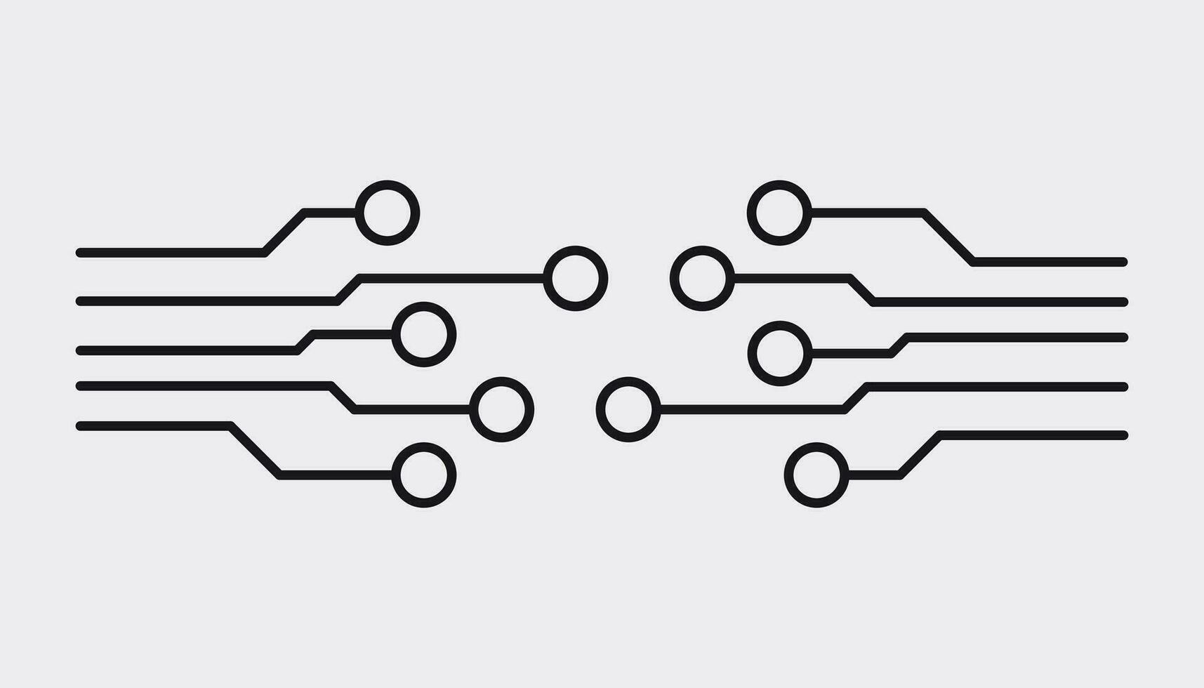 Circuit board icon. Technology scheme symbol flat vector illustration on white background.