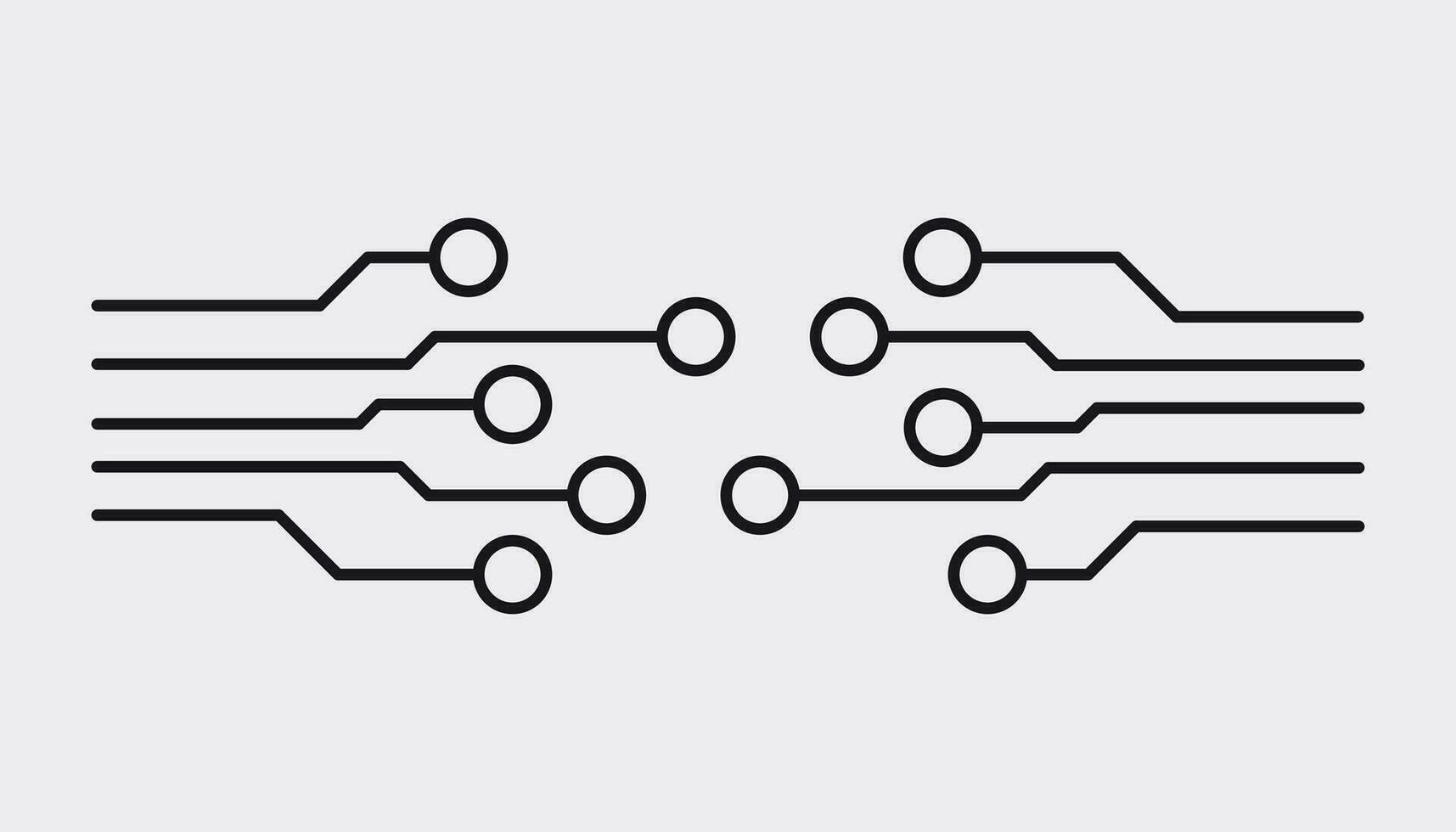 Circuit board icon. Technology scheme symbol flat vector illustration on white background.